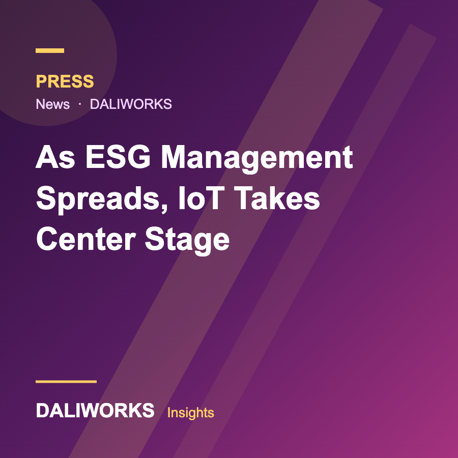 As ESG Management Spreads, IoT Takes Center Stage