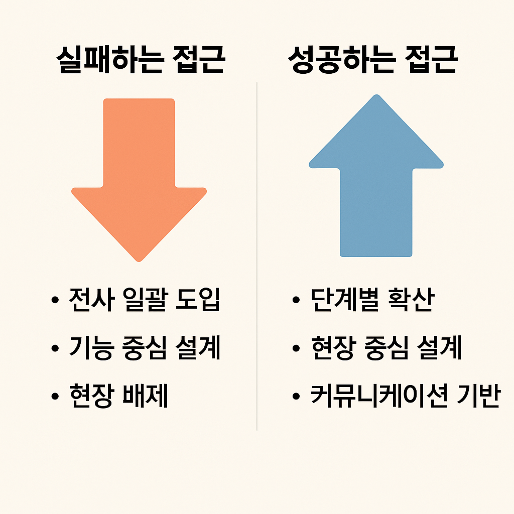 실패하는 접근 vs 성공하는 접근